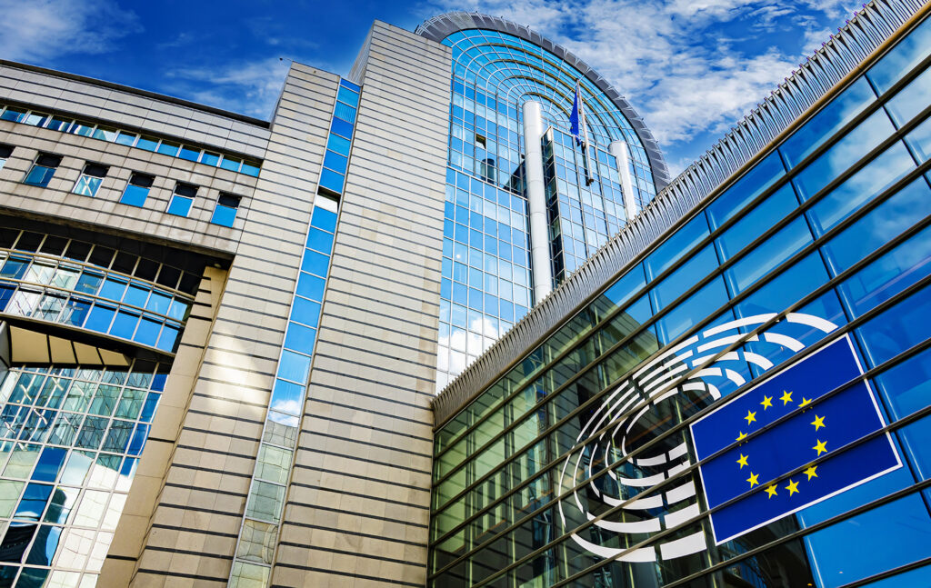 Euroopan parlamenttirakennuksia Brysselissä.